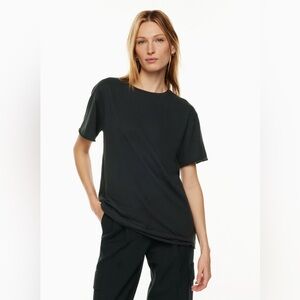 Aritzia BABATON 100% ORGANIC COTTON oversized black relaxed fit tee shirt top M